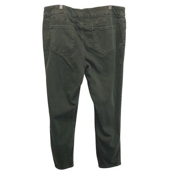 Chico's Womens Denim Pull On Ankle Stretch Skinny Jeggings Army Olive Green Size - Picture 3 of 10